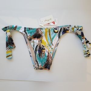 La Playa NWT Women’s Size L Peacock Bikini Bottom Swimsuit 👙